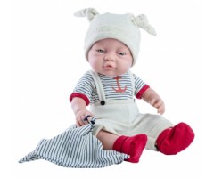 PR5184 Кукла Бэби с полосатым полотенчиком. 45 см
