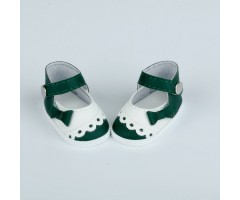 PR64072 Туфли зеленые с белым