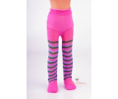 PR84605 Колготки полосатые, разноцветные